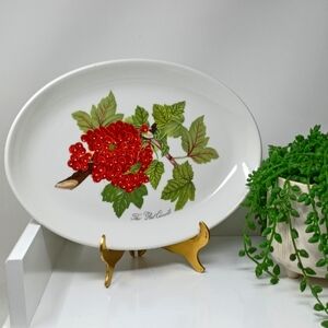 Portmeirion 11 Inch Oval Plate. "The Red Currant"